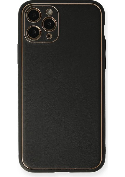 Newface iPhone 11 Pro Kılıf Coco Deri Silikon Kapak - Siyah