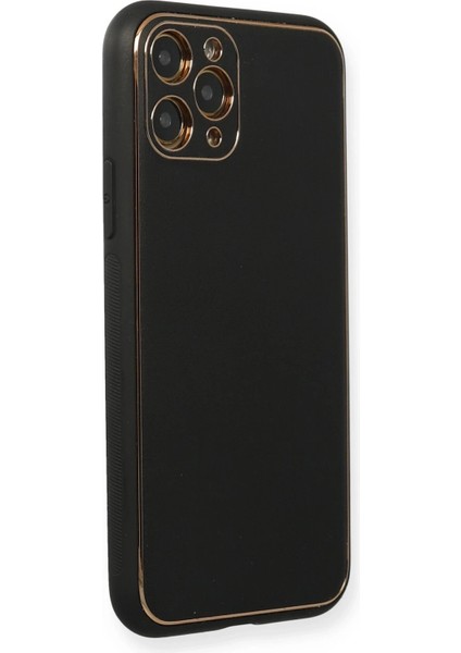 Newface iPhone 11 Pro Kılıf Coco Deri Silikon Kapak - Siyah