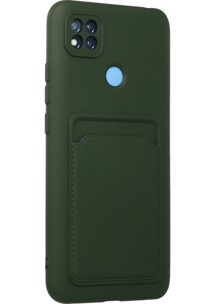 Newface Xiaomi Redmi 9c Kılıf Kelvin Kartvizitli Silikon - Koyu Yeşil