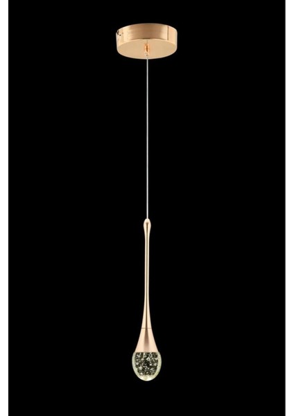 Istanbul Avize Mercure Tekli Gold Ledli 3 Renk Modern LED Avize