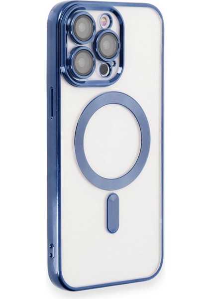Newface iPhone 15 Pro Max Kılıf Kross Magneticsafe Kapak - Lacivert