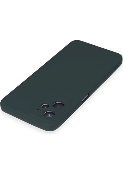 Newface Realme C35 Kılıf Nano Içi Kadife Silikon - Koyu Yeşil modelleri