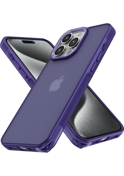 Newface iPhone 15 Pro Max Kılıf Elegant Kapak - Derin Mor