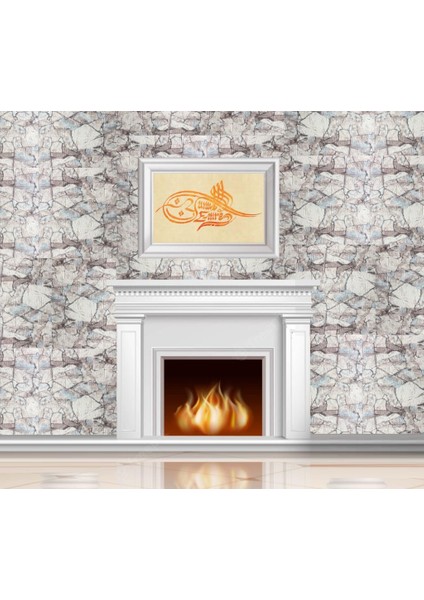 Kayrak Taş Desen Yapışkanlı Esnek 3D Duvar Paneli Kağıdı NW113