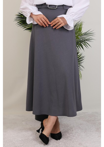 Kemerli Mevlana Etek Gri modelleri