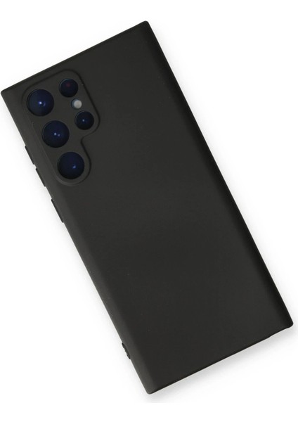Newface Samsung Galaxy S22 Ultra Kılıf Nano Içi Kadife Silikon - Siyah