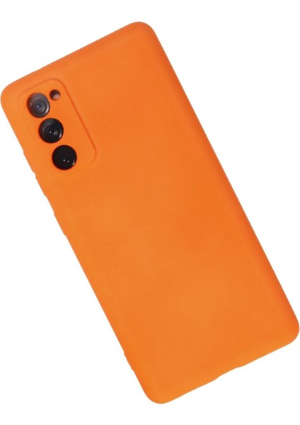 Newface Samsung Galaxy S20 Fe Kılıf Nano Içi Kadife Silikon - Turuncu modelleri