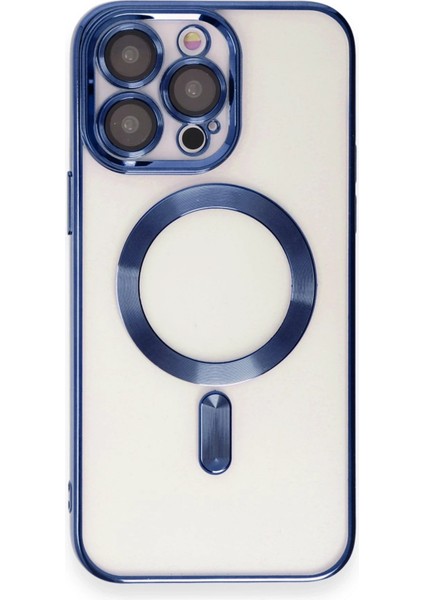 Newface iPhone 15 Pro Max Kılıf Kross Magneticsafe Kapak - Lacivert