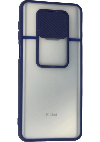 Newface Xiaomi Redmi Note 9 Pro Kılıf Palm Buzlu Kamera Sürgülü Silikon - Lacivert modelleri