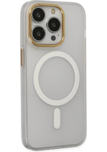 Newface iPhone 14 Pro Kılıf Lodos Magneticsafe Mat Kapak - Şeffaf