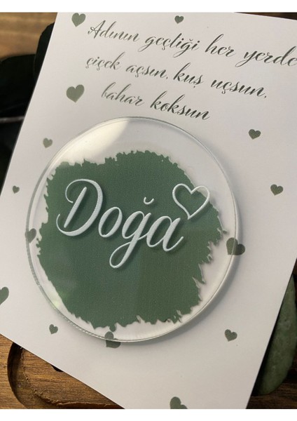 Elite Kalpli Kız Bebek Pleksi Magnet (Kartlı ve Jelatinli) 20'li Paket 1 Adet