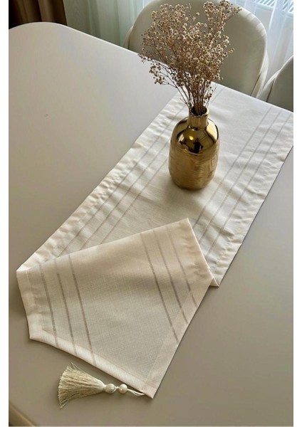 Elite Lara Runner Örtüsü Sütlü Kahve 40X145 1 Adet