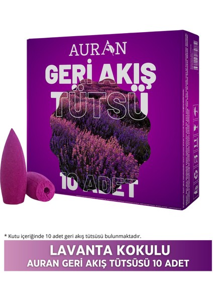 Elite Lavanta Kokulu Geri Akış Tütsüsü Konik Tütsü Lavander Backflow Incense Cones 10 Adet 1 Adet