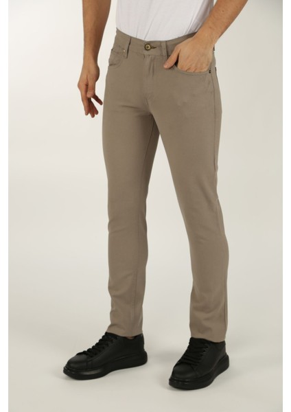 Brg Erkek Bej Skinny Kot Pantolon