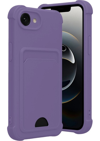 Newface Apple iPhone 16E Kelvin Kartvizitli Silikon - Lila