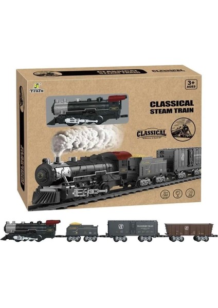 1613C Big Scale Klasik Tren Seti - Big Scale Classical Steam Train Set