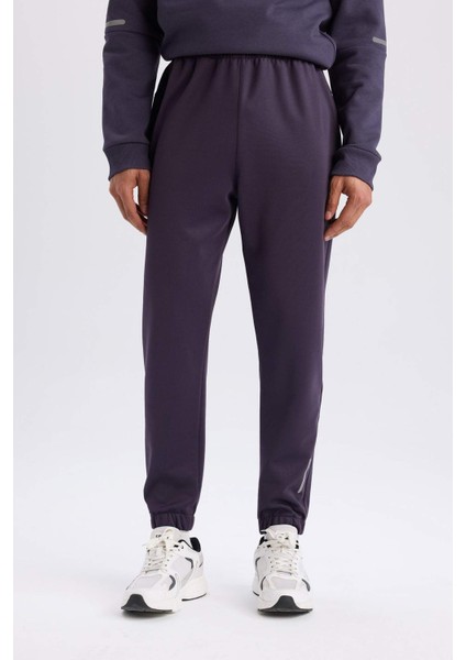 Fit Sporcu Jogger Eşofman Altı Standart Fit Basic Düz Cepli Beli Paçası Lastikli D3742AX24WN