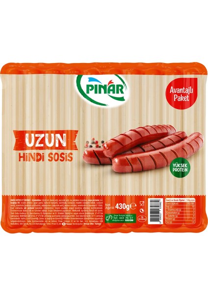 Uzun Hindi Sosis 430 G