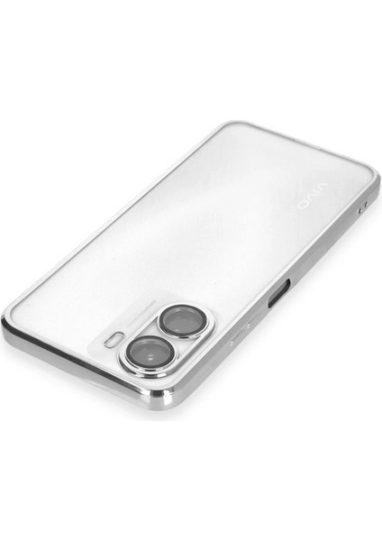 Newface Vivo Y16 Kılıf Razer Lensli Silikon - Gümüş modelleri