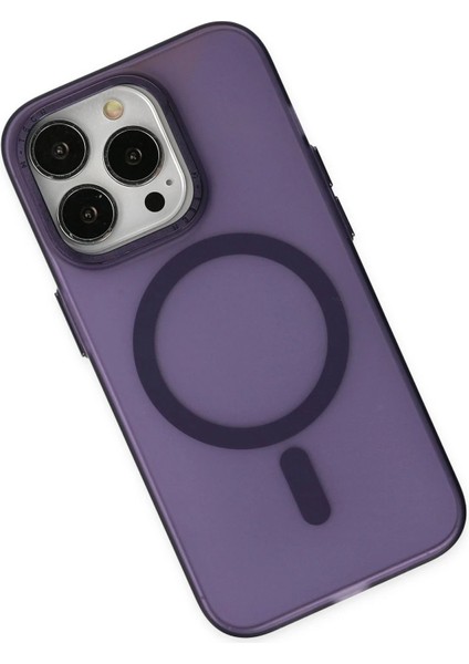 Newface iPhone 13 Pro Kılıf Lodos Magneticsafe Mat Kapak - Mor