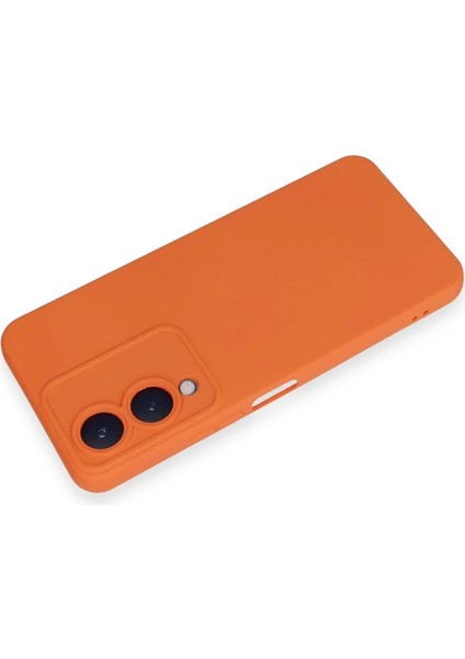 Newface Vivo Y17S Kılıf Nano Içi Kadife Silikon - Turuncu modelleri