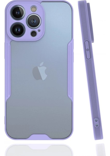 Newface iPhone 13 Pro Max Kılıf Platin Silikon - Lila