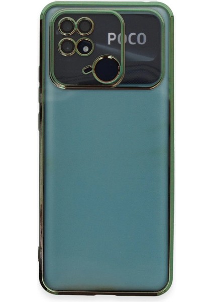Newface Xiaomi Redmi 10C Kılıf Razer Lensli Silikon - Yeşil