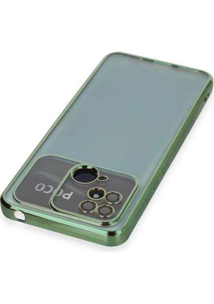 Newface Xiaomi Redmi 10C Kılıf Razer Lensli Silikon - Yeşil