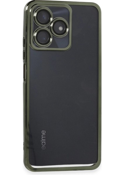 Newface Realme C53 Kılıf Razer Lensli Silikon - Yeşil