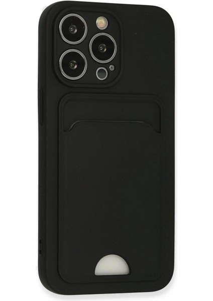 Newface iPhone 13 Pro Kılıf Kelvin Kartvizitli Silikon - Siyah