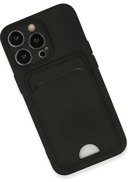 Newface iPhone 13 Pro Kılıf Kelvin Kartvizitli Silikon - Siyah