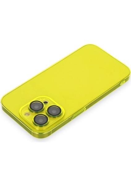 Newface iPhone 14 Pro Kılıf Armada Lensli Kapak - Sarı