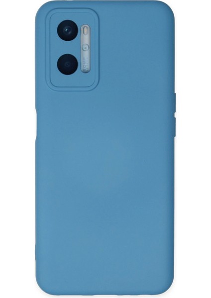 Newface Oppo A96 Kılıf Nano Içi Kadife Silikon - Mavi