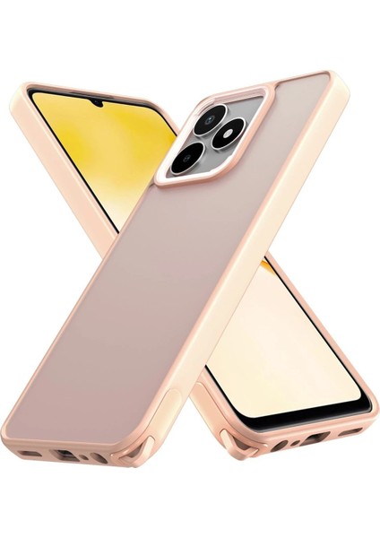 Newface Realme C53 Kılıf Elegant Kapak - Pudra