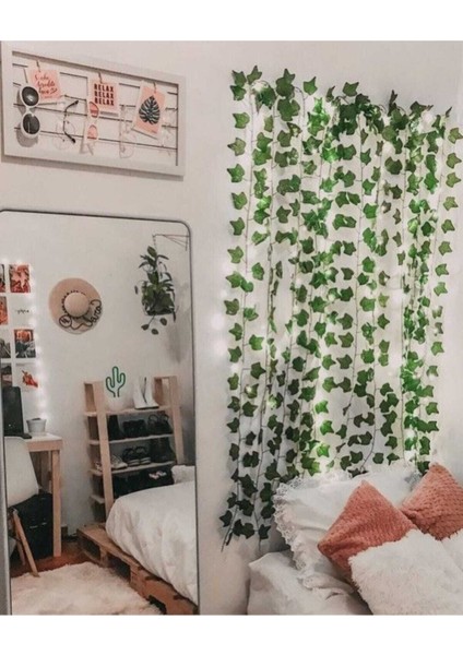 Elite Dekoratif Yeşil Yapraklı Yapay Sarmaşık 8 Adet 230CM 1 Adet