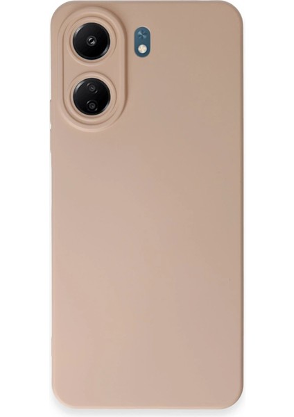 Newface Xiaomi Redmi 13C Kılıf Nano Içi Kadife Silikon - Pudra