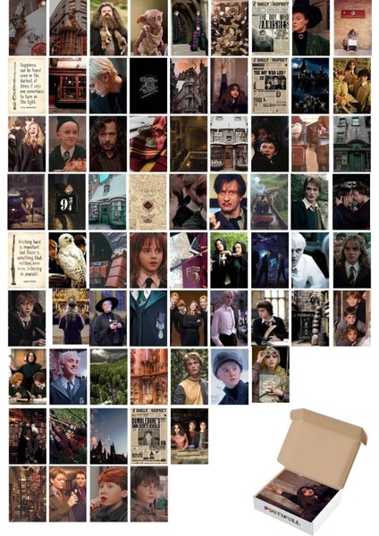 Elite Harry Potter Posterleri Kolaj Seti - 70 Adet, Film Sahneleri Poster Seti, Arkası Yapışkanlı, Kutulu 1 Adet