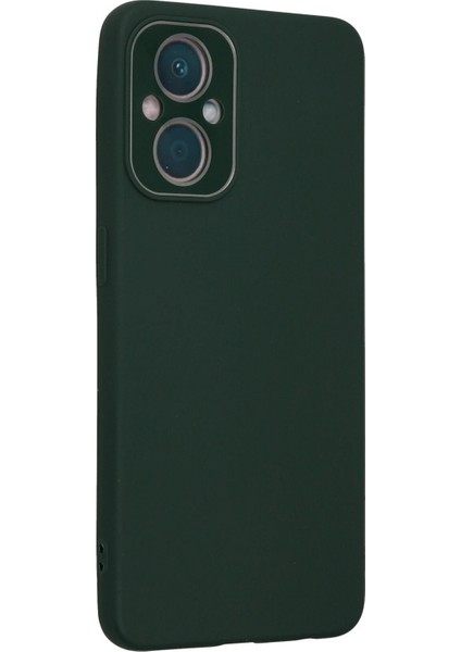 Newface Oppo Reno 7 Lite Kılıf Lansman Glass Kapak - Koyu Yeşil modelleri