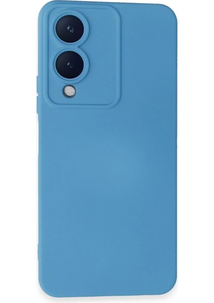 Newface Vivo Y17S Kılıf Nano Içi Kadife Silikon - Mavi