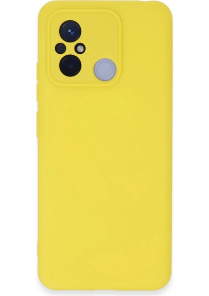 Newface Xiaomi Redmi 12C Kılıf Nano Içi Kadife Silikon - Sarı