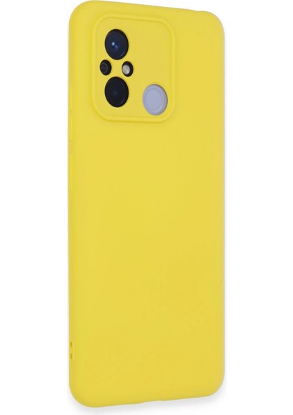Newface Xiaomi Redmi 12C Kılıf Nano Içi Kadife Silikon - Sarı