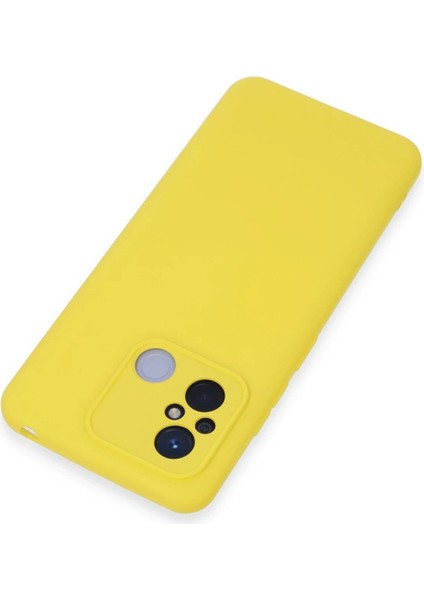 Newface Xiaomi Redmi 12C Kılıf Nano Içi Kadife Silikon - Sarı