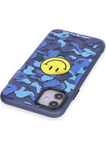 Newface iPhone 11 Kılıf Apollo Magneticsafe Desenli Kapak - Apollo Mavi - 1