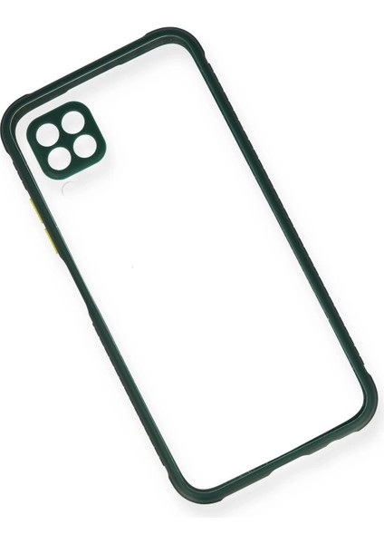 Newface Huawei P40 Lite Kılıf Miami Şeffaf Silikon - Koyu Yeşil modelleri