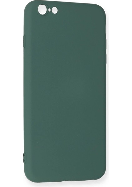 Newface iPhone 6 Plus Kılıf Nano Içi Kadife Silikon - Koyu Yeşil modelleri
