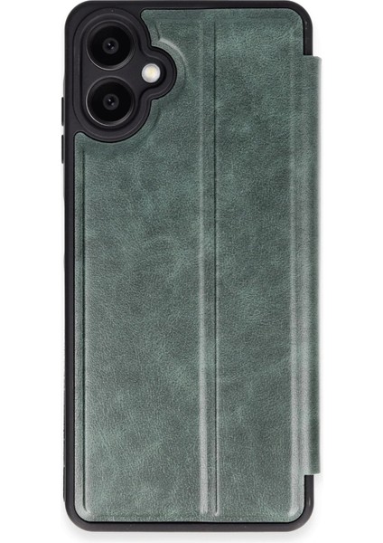 Newface Samsung Galaxy A06 Kılıf Flip Cover - Koyu Yeşil