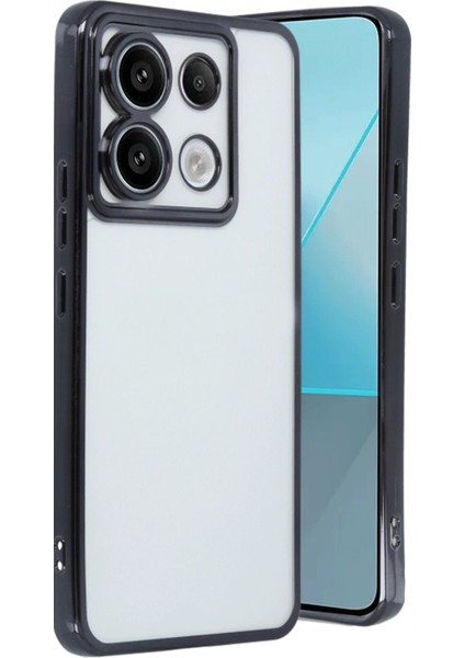 Newface Xiaomi Poco X6 Kılıf Razer Lensli Silikon - Siyah