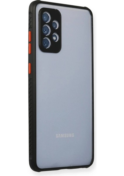 Newface Samsung Galaxy A72 Kılıf Miami Şeffaf Silikon - Siyah