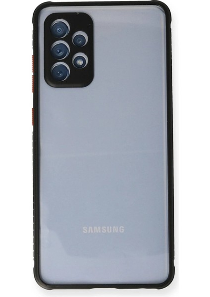 Newface Samsung Galaxy A72 Kılıf Miami Şeffaf Silikon - Siyah