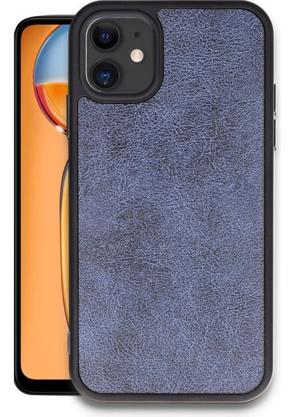 Newface iPhone 11 Kılıf Aras Deri Kapak - Lacivert